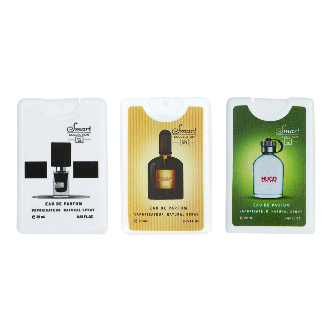 عطر جیبی اسمارت کالکشن مدل تام فورد بلک افغان هوگو حجم 20 میلی لیتر بسته 3 عددی